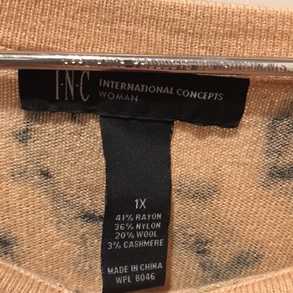 I-N-C International Concepts Leopard Print Sweater - Picture 6 of 8